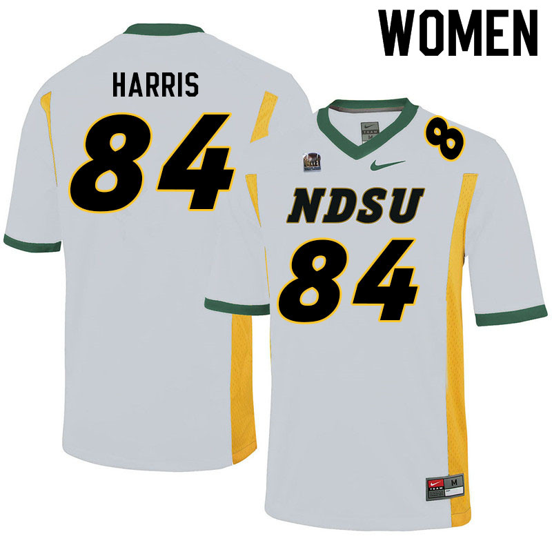 Women #84 Chris Harris North Dakota State Bison College Football Jerseys Sale-White - Click Image to Close